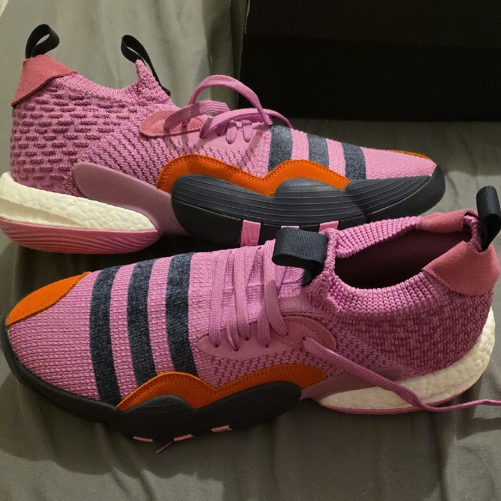 Adidas Men's Vibrant Pink and Orange Athletic Shoes
